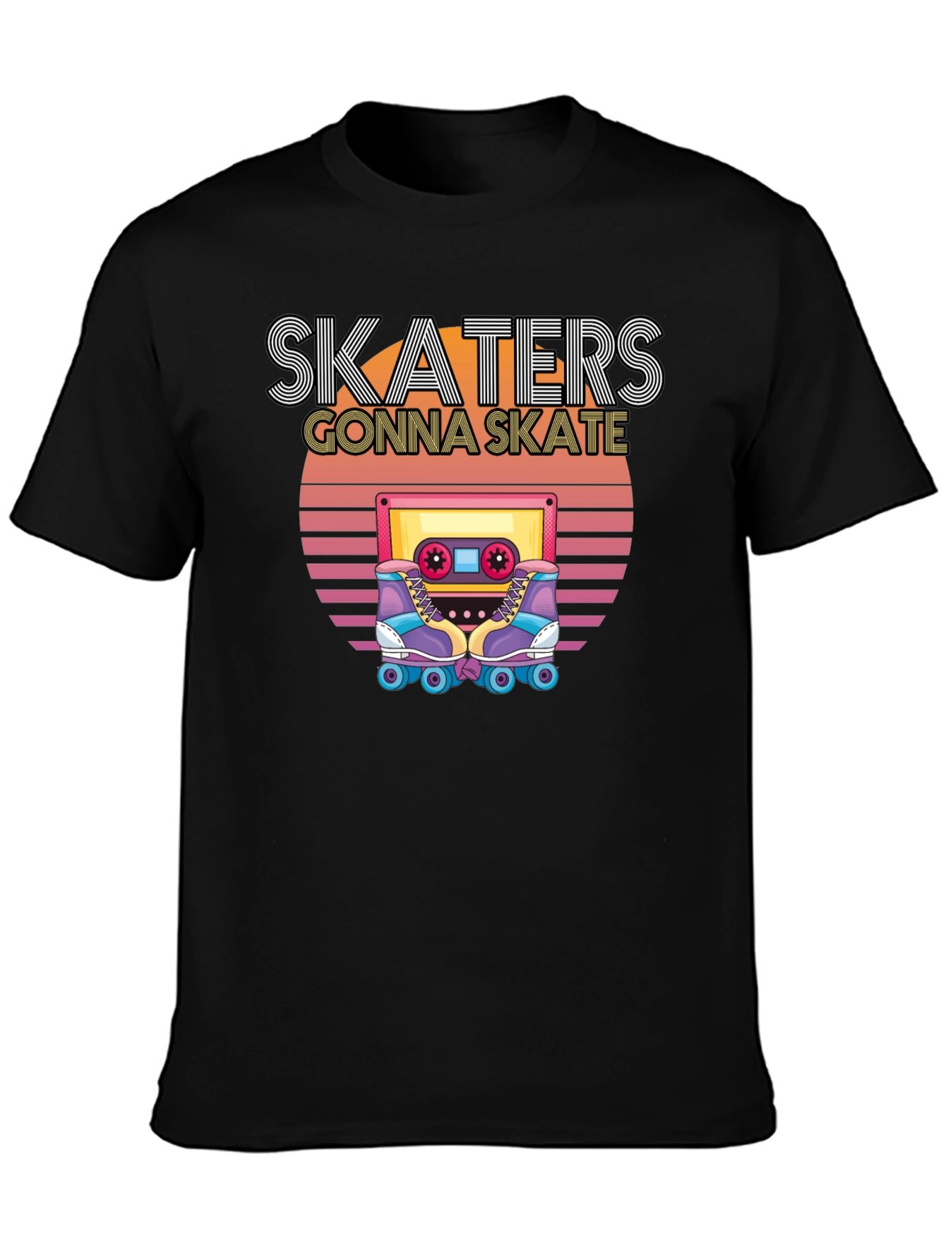 Skaters Gonna Skate T-Shirt - Retro Cassette Design