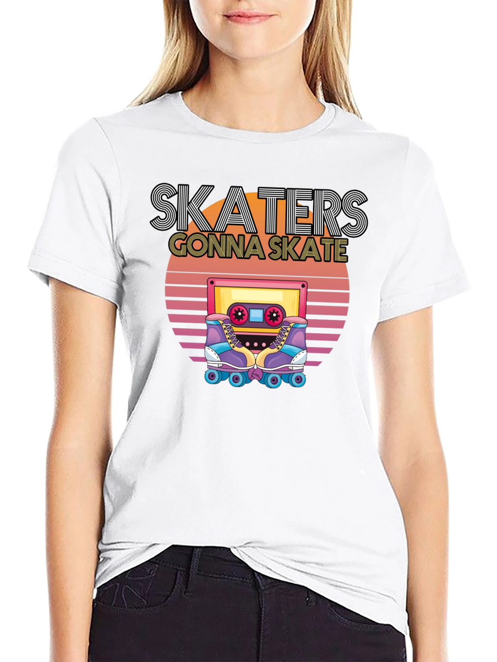 Skaters Gonna Skate T-Shirt - Retro Cassette Design
