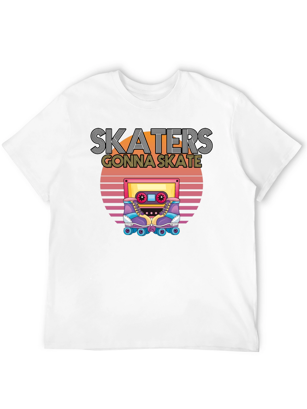 Skaters Gonna Skate T-Shirt - Retro Cassette Design