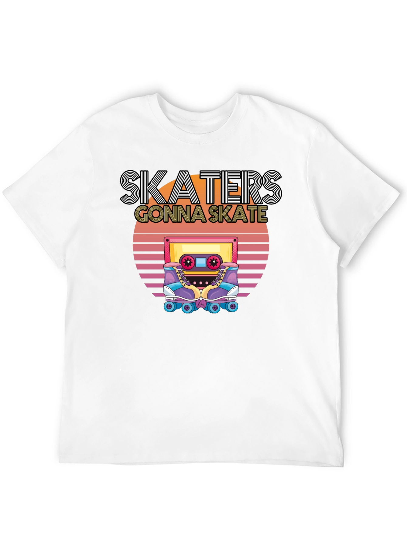 Skaters Gonna Skate T-Shirt - Retro Cassette Design