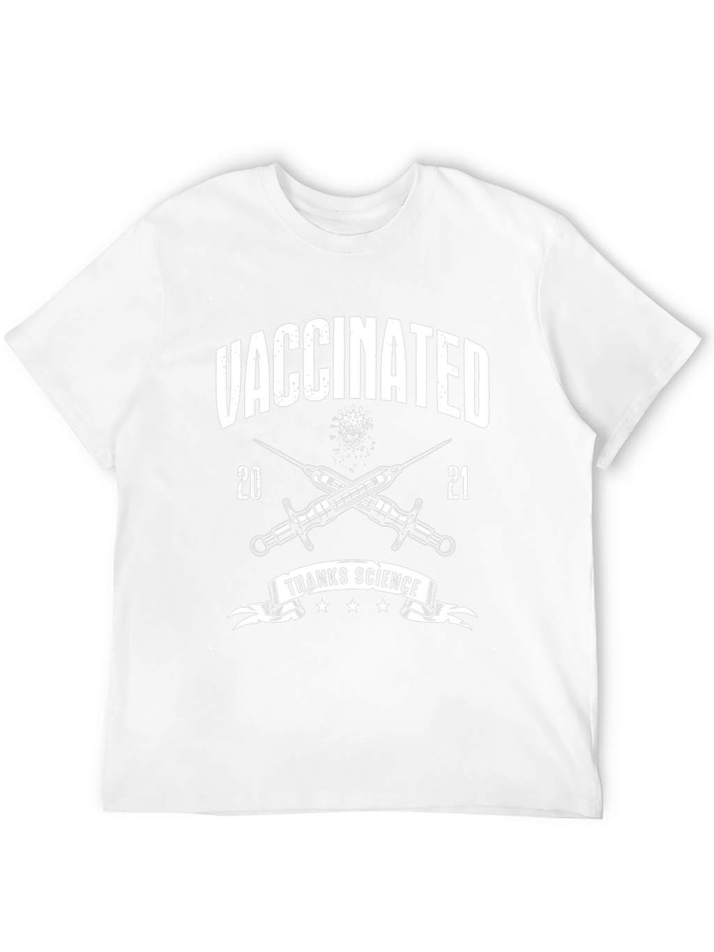 Vaccinated Thanks Science Black T-Shirt