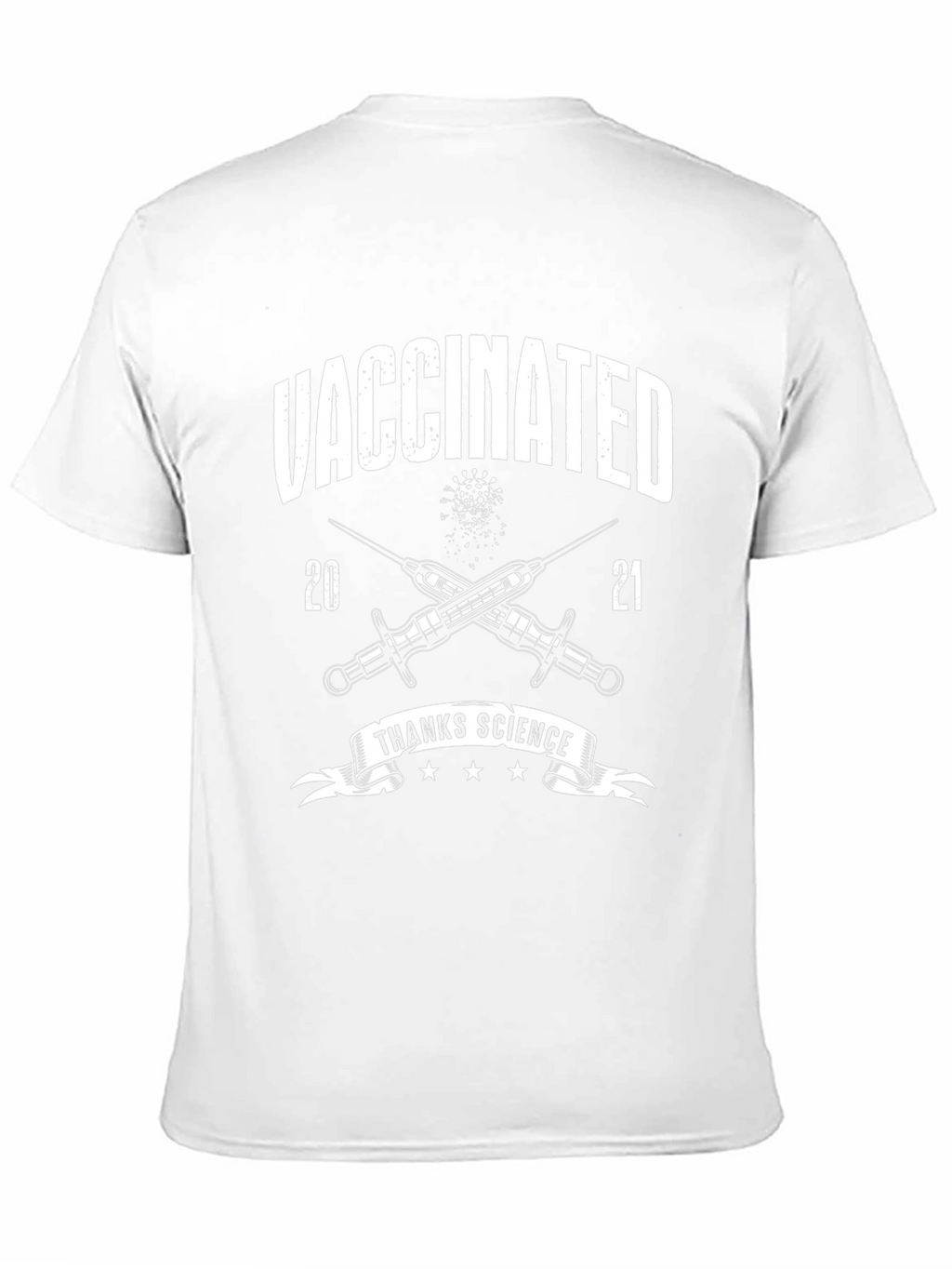Vaccinated Thanks Science Black T-Shirt