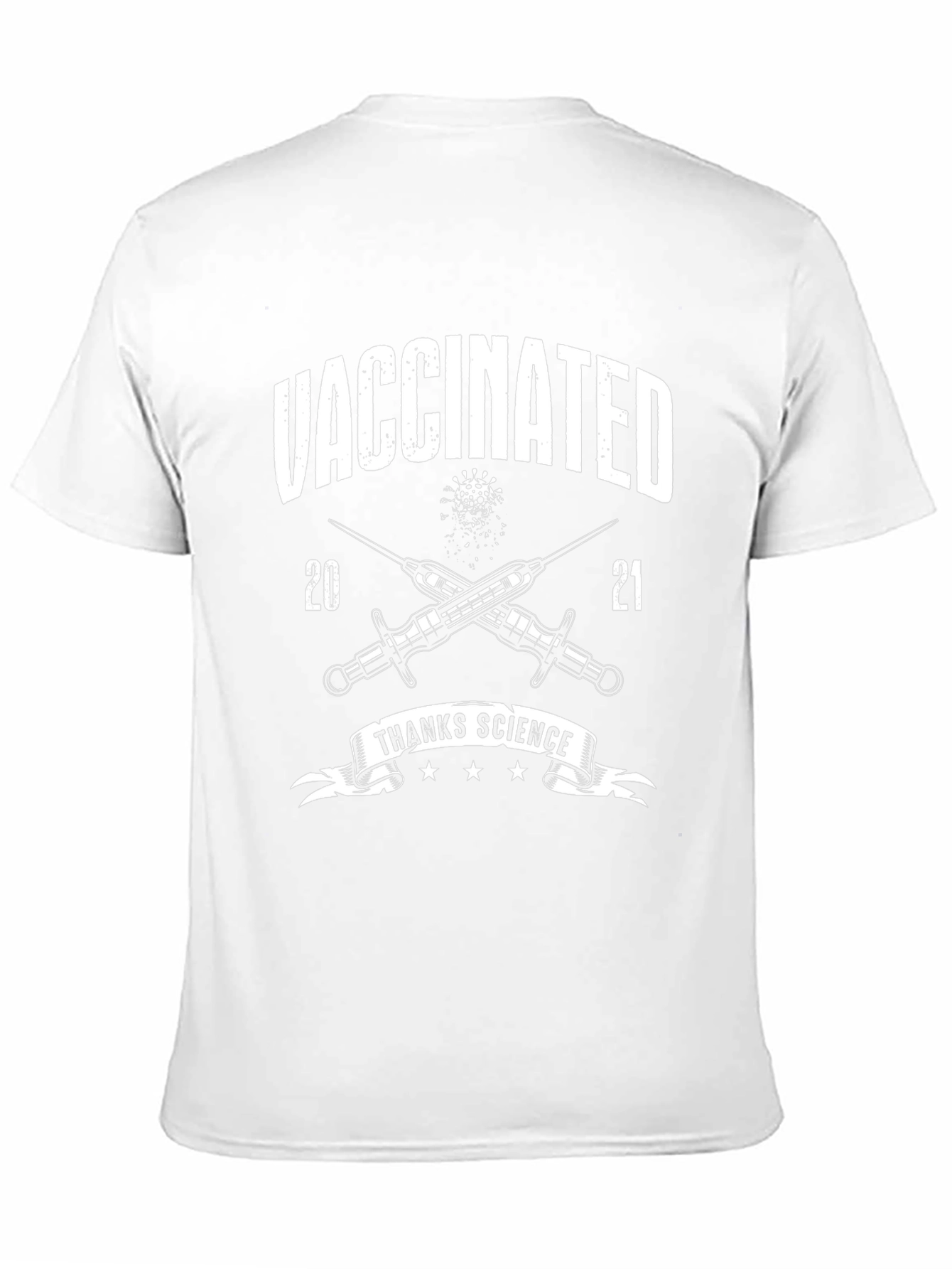 Vaccinated Thanks Science Black T-Shirt