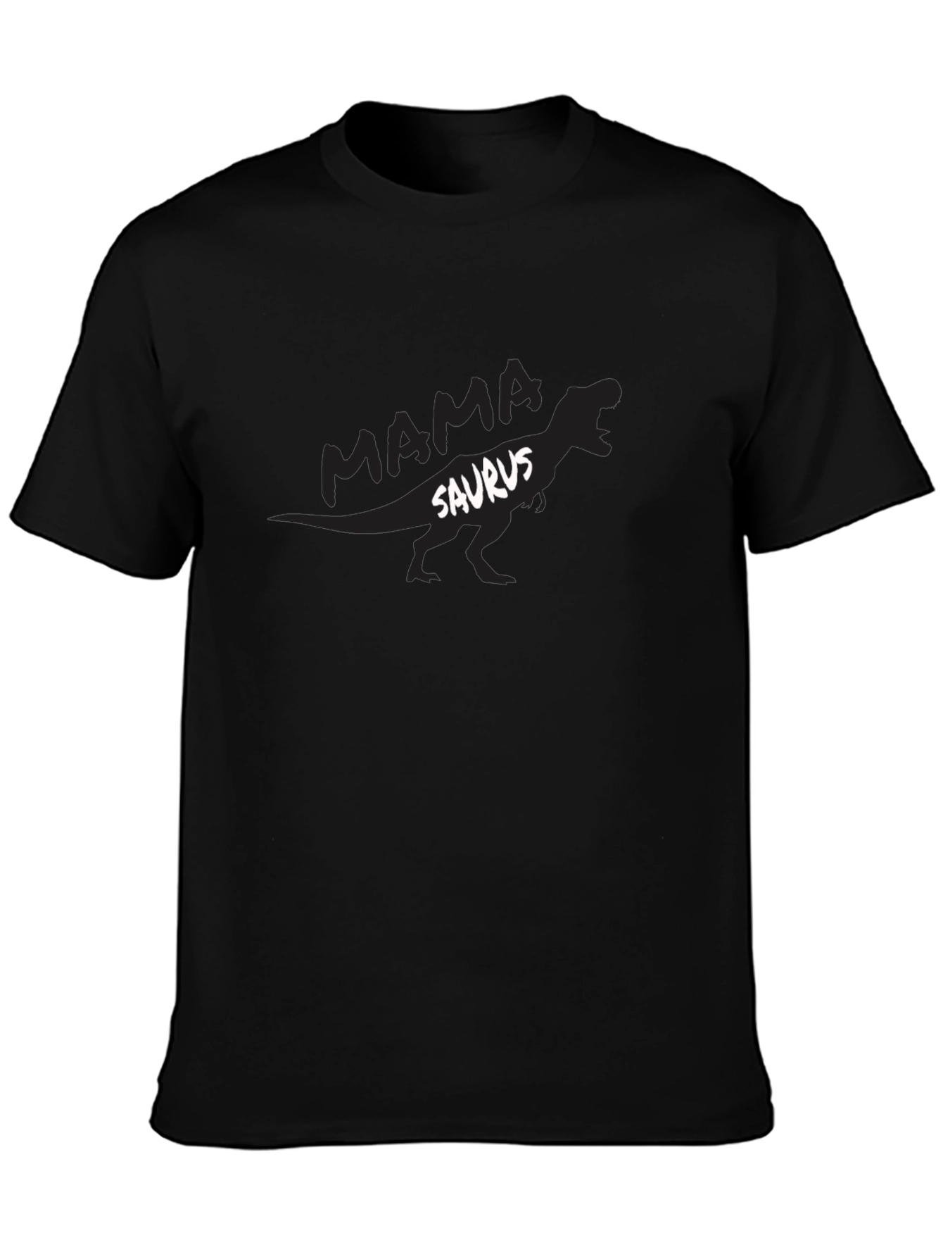 Mama Saurus T-Shirt - Black Dinosaur Tee