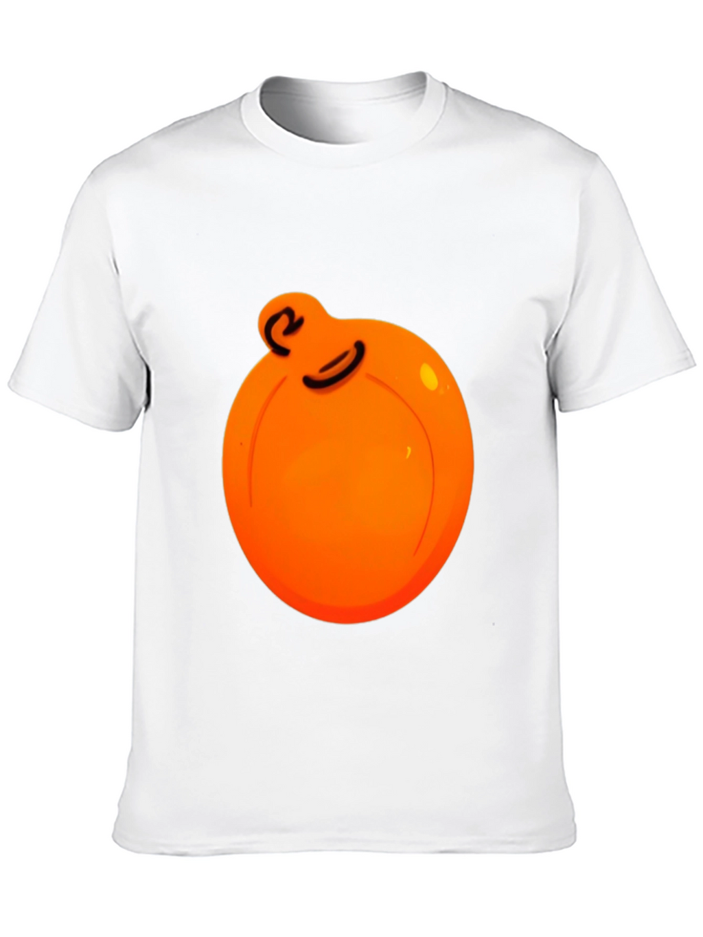 Orange Ball Character Graphic Black Tee