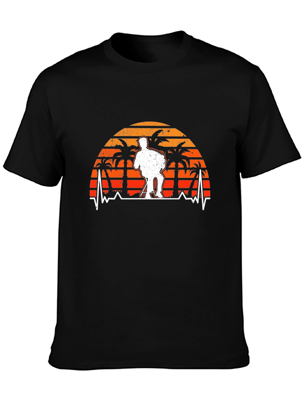 Accordion Player Sunset Graphic Tee