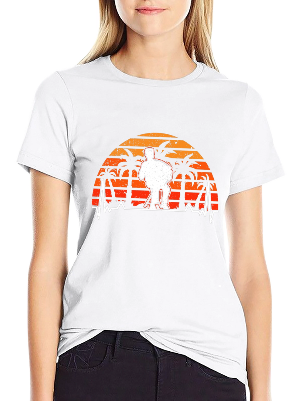 Accordion Player Sunset Graphic Tee