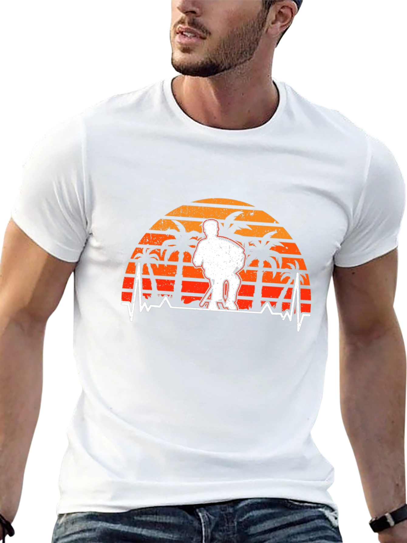 Accordion Player Sunset Graphic Tee