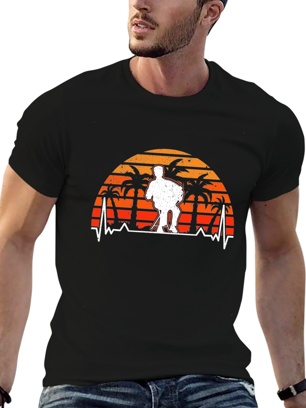 Accordion Player Sunset Graphic Tee