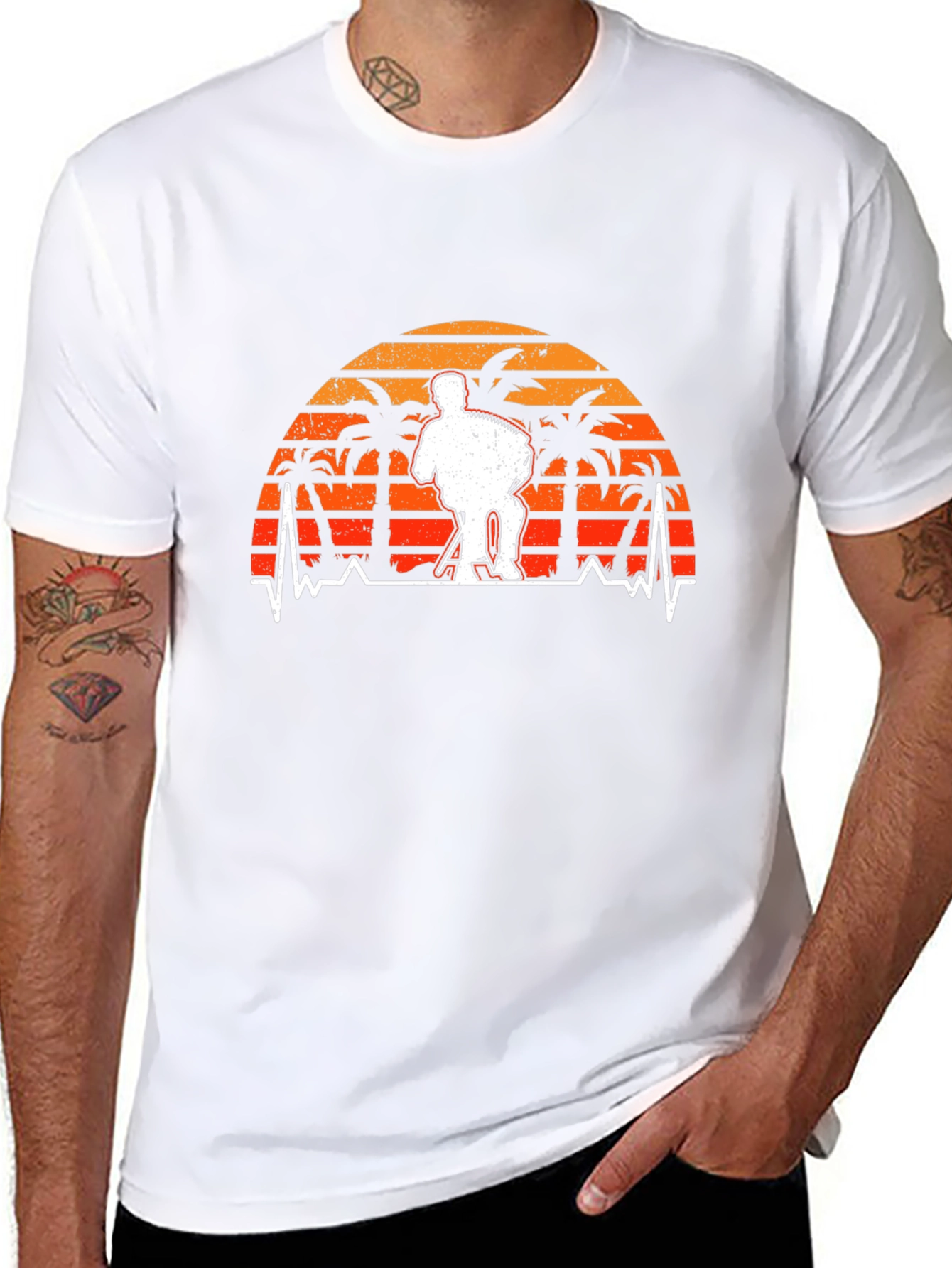 Accordion Player Sunset Graphic Tee