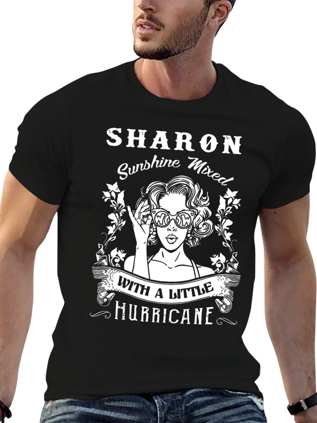 Sharon Sunshine Mixed Hurricane Graphic Tee