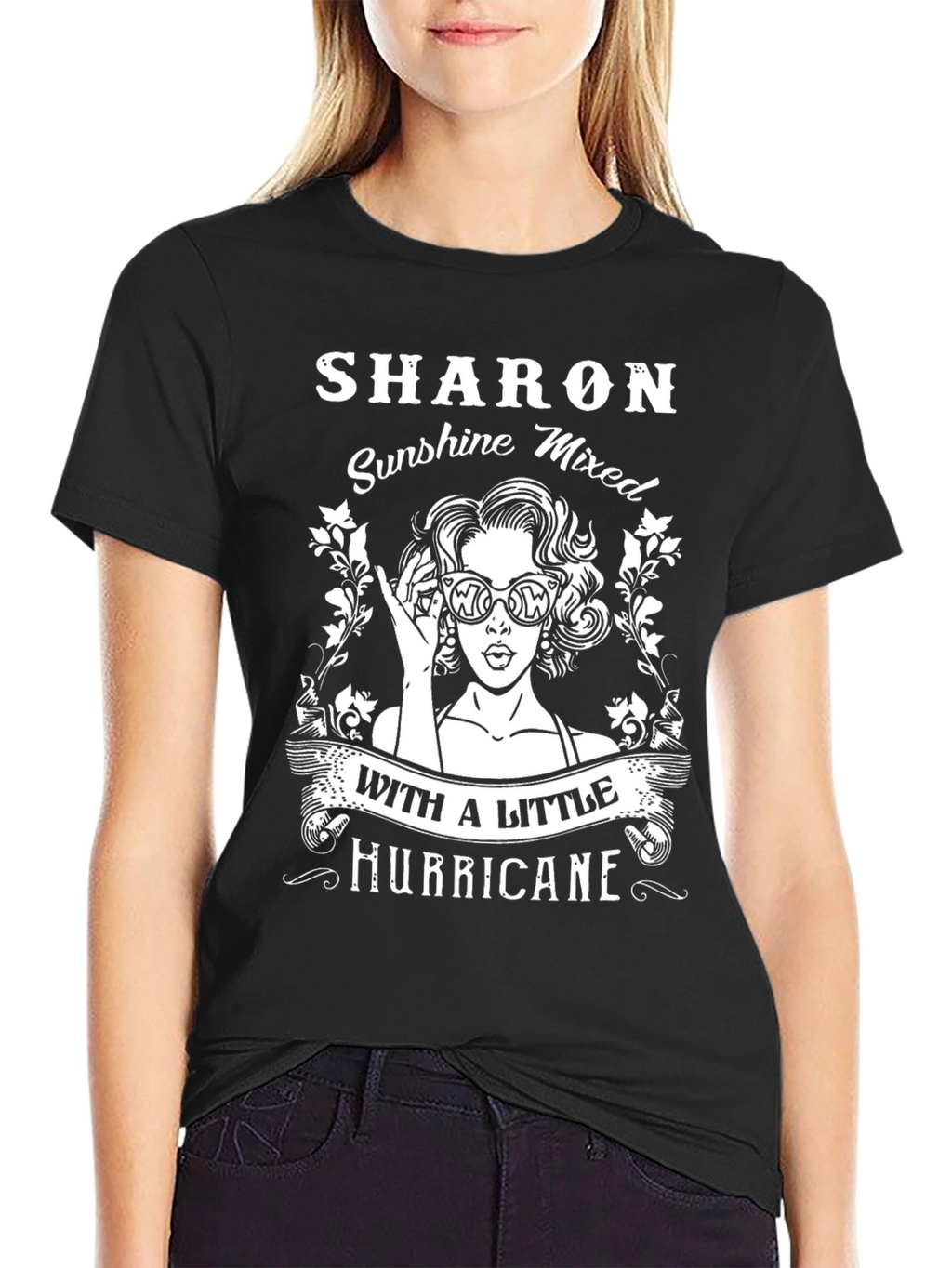 Sharon Sunshine Mixed Hurricane Graphic Tee