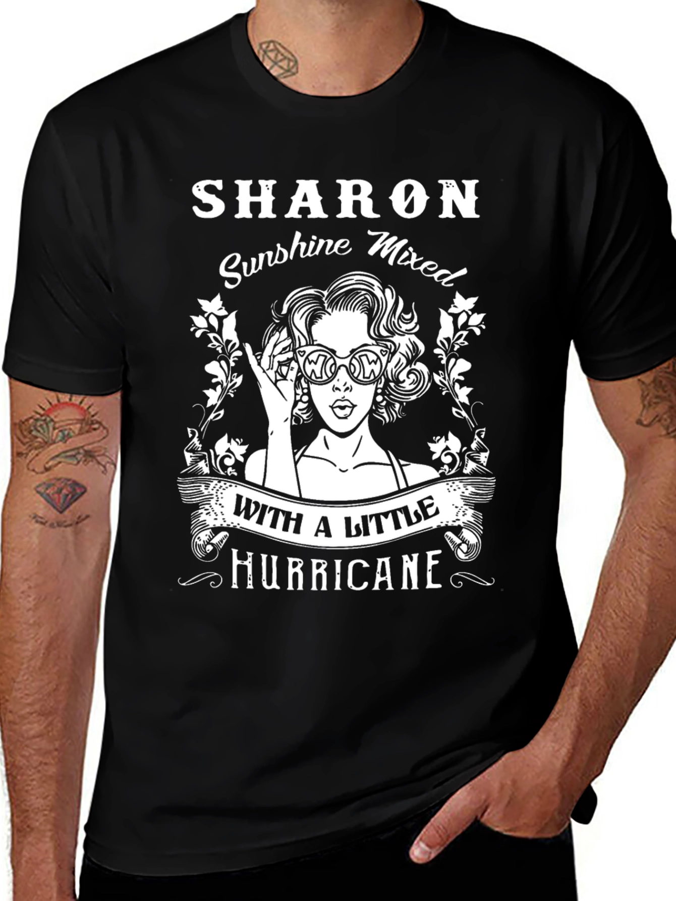 Sharon Sunshine Mixed Hurricane Graphic Tee