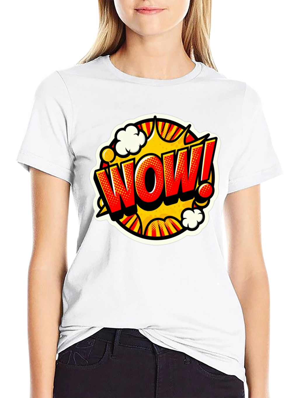 WOW! Comic Book Style Graphic T-Shirt