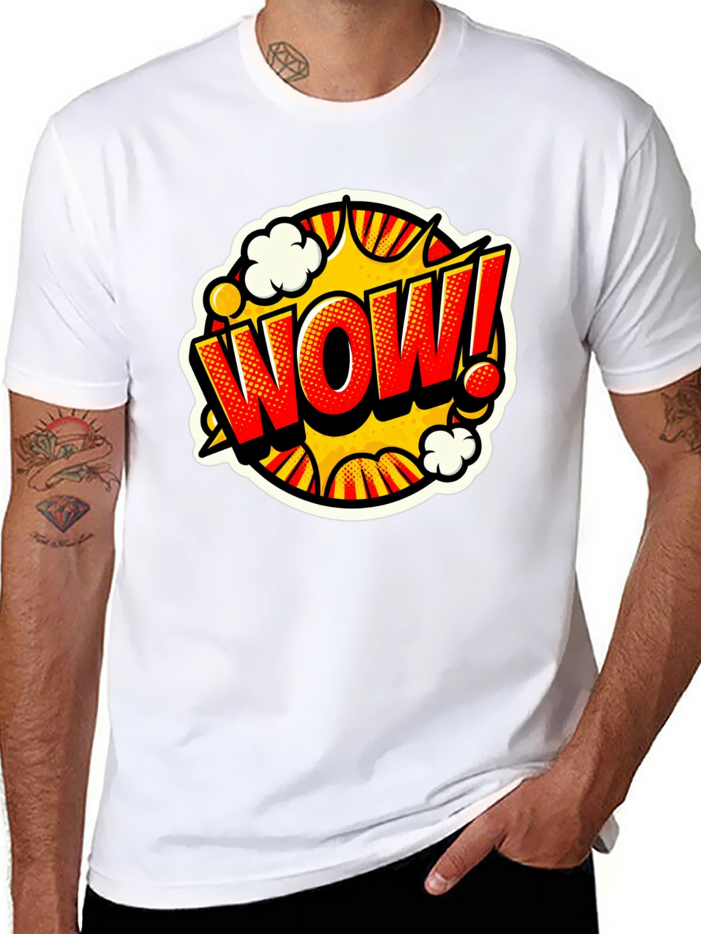 WOW! Comic Book Style Graphic T-Shirt