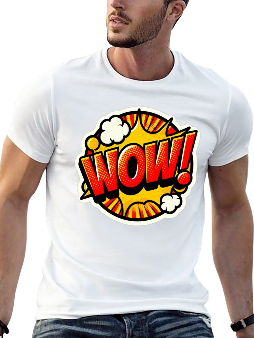 WOW! Comic Book Style Graphic T-Shirt
