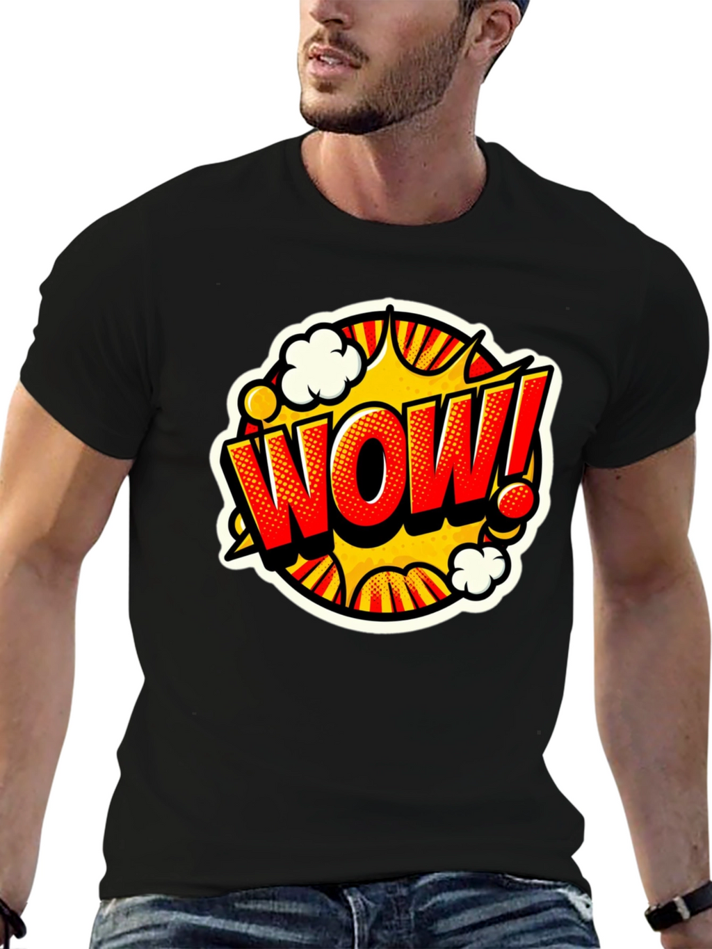 WOW! Comic Book Style Graphic T-Shirt
