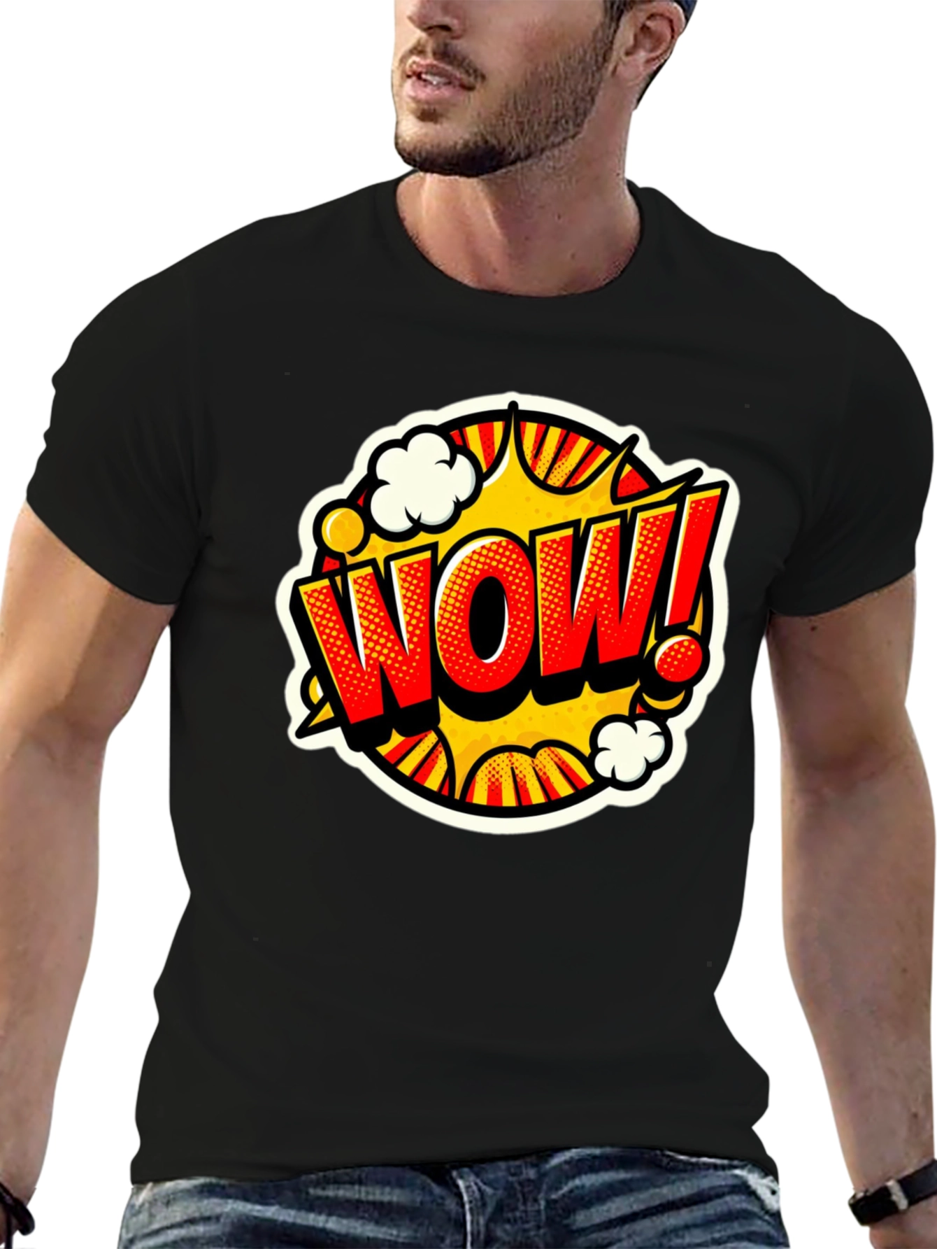 WOW! Comic Book Style Graphic T-Shirt