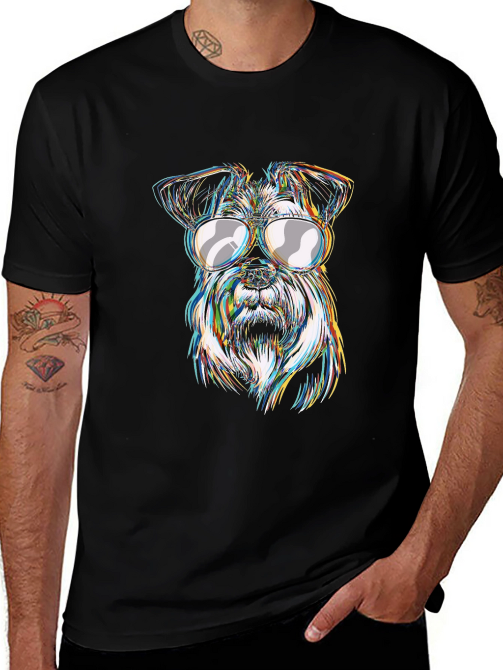 Cool Dog Graphic T-Shirt - Trendy Canine Tee