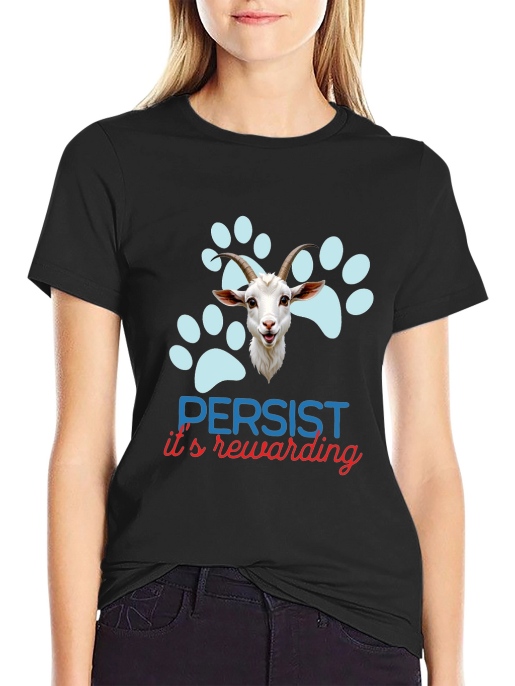 Persist Its Rewarding Goat T-Shirt