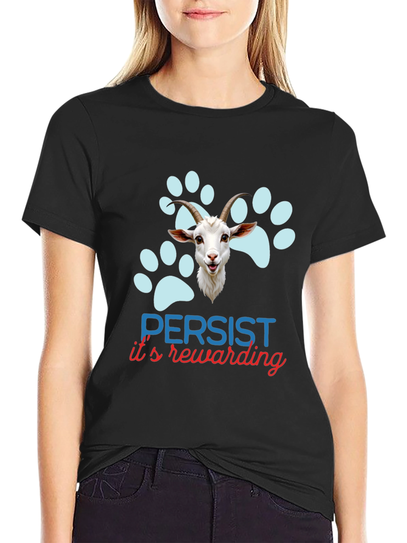Persist Its Rewarding Goat T-Shirt
