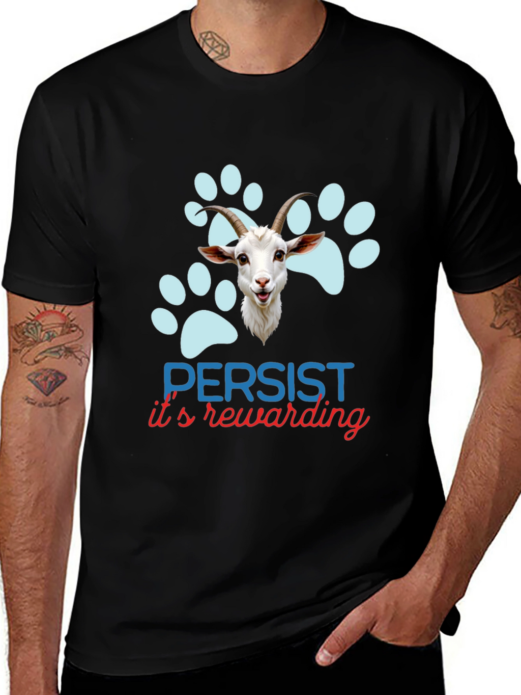 Persist Its Rewarding Goat T-Shirt
