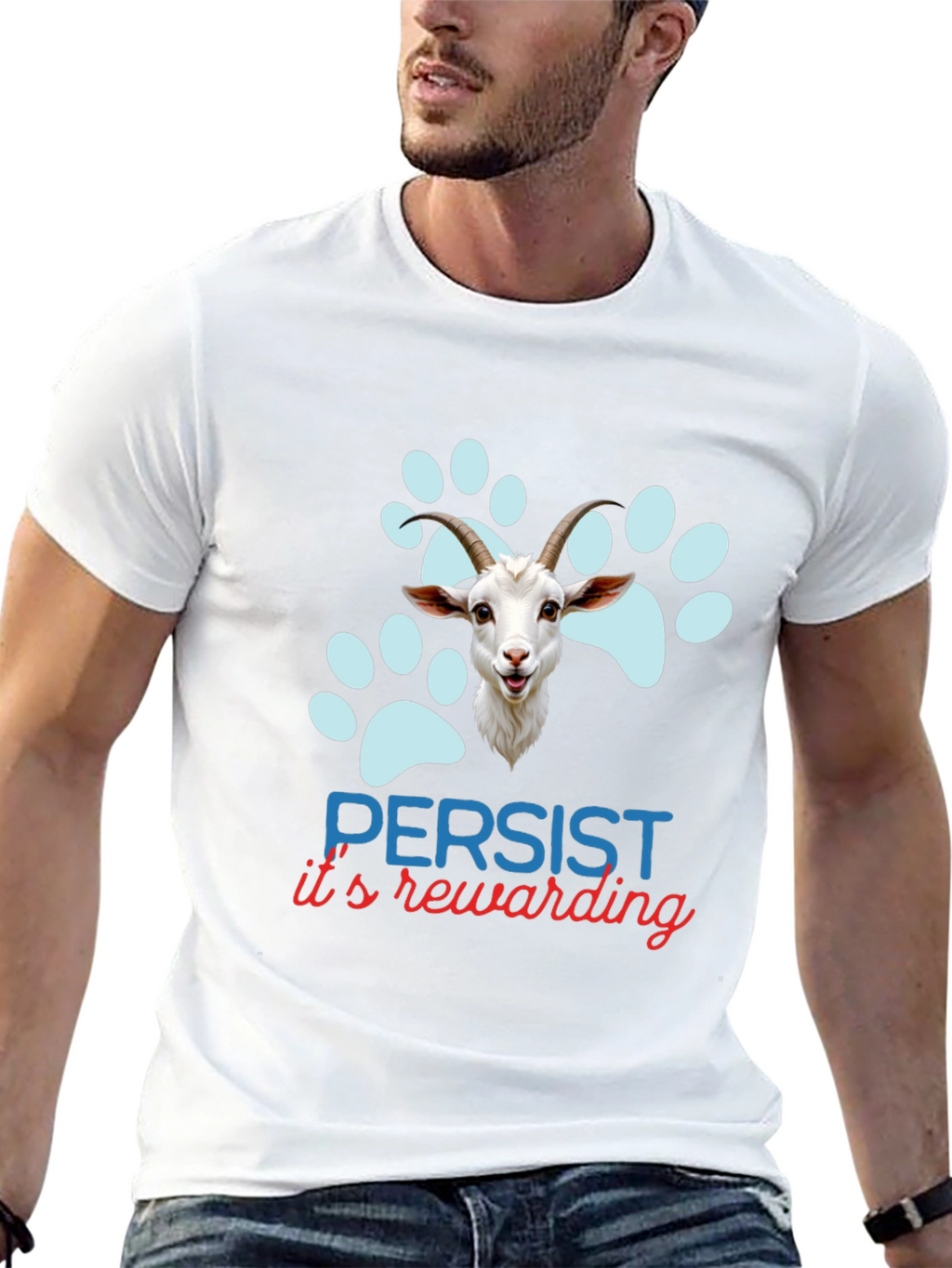Persist Its Rewarding Goat T-Shirt