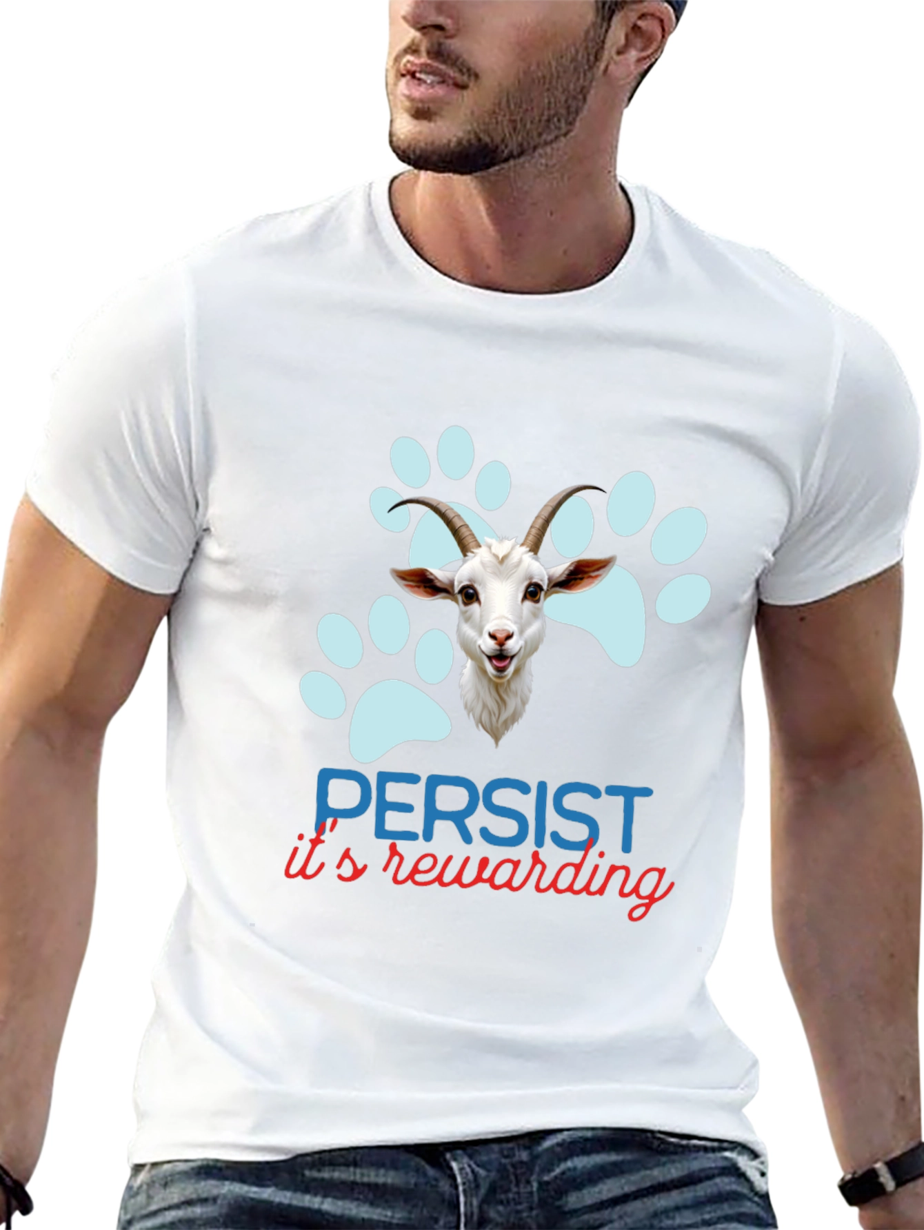 Persist Its Rewarding Goat T-Shirt