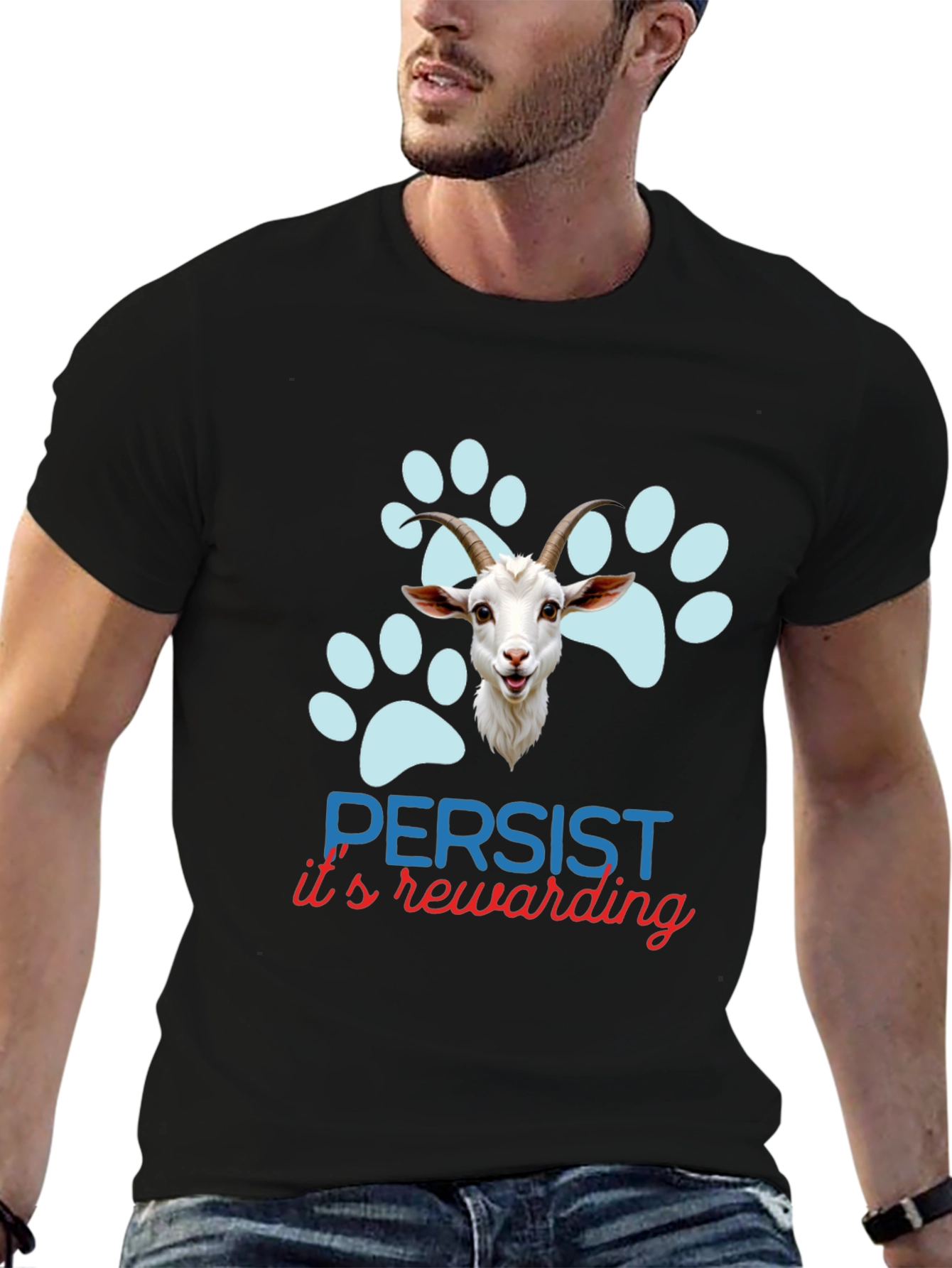 Persist Its Rewarding Goat T-Shirt