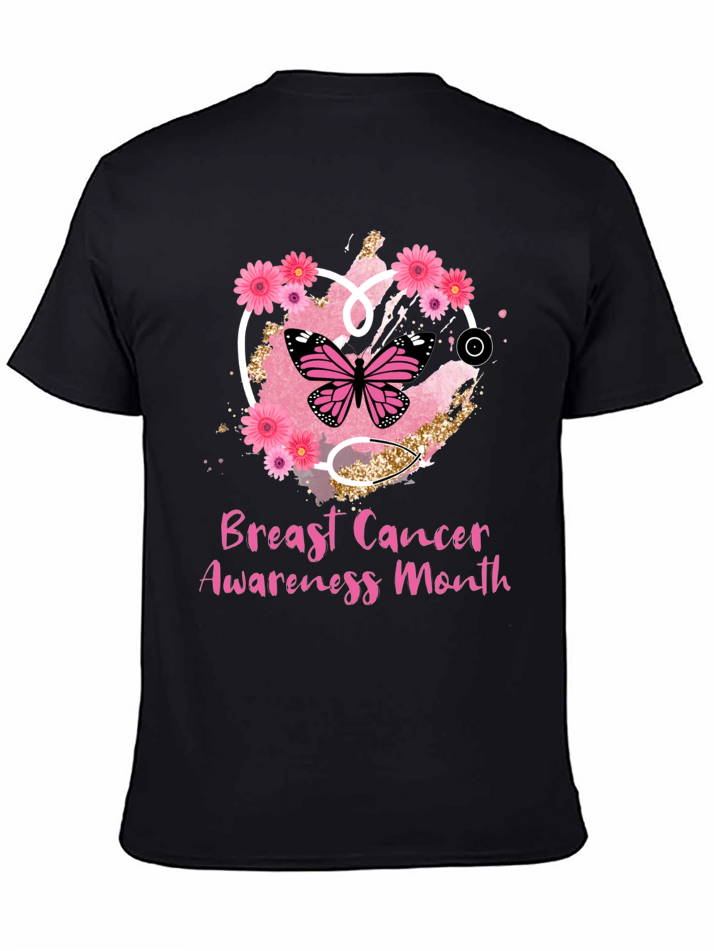 Breast Cancer Awareness Butterfly T-Shirt