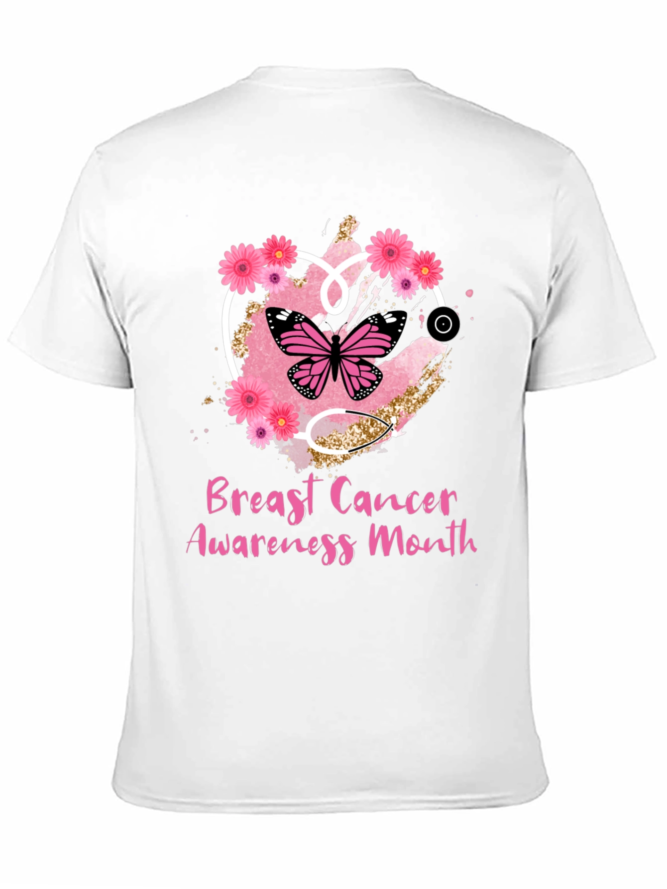 Breast Cancer Awareness Butterfly T-Shirt