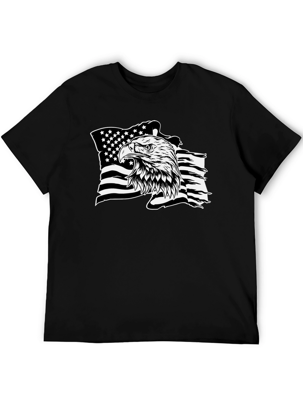 American Eagle Flag Graphic Black T-Shirt