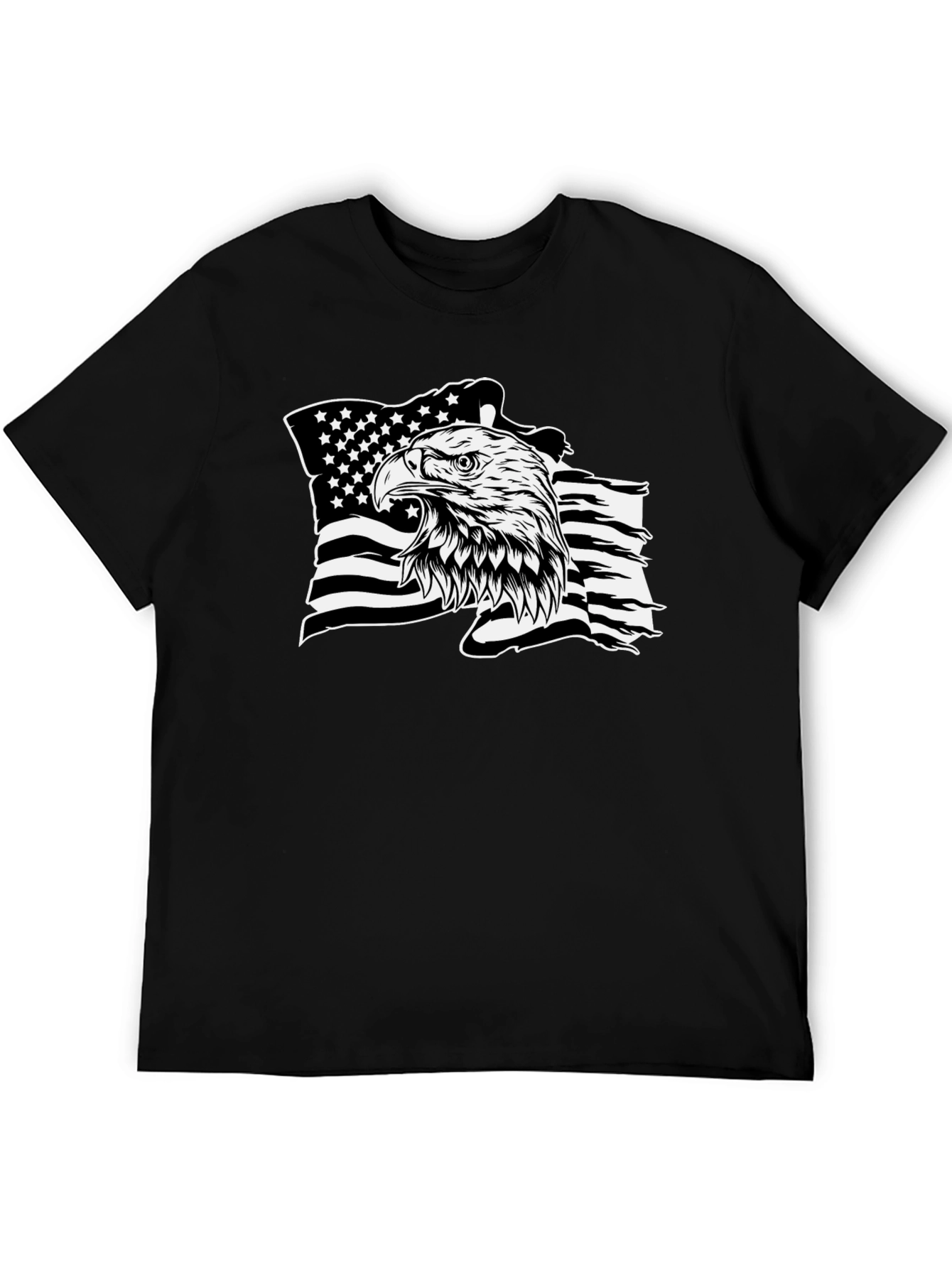 American Eagle Flag Graphic Black T-Shirt