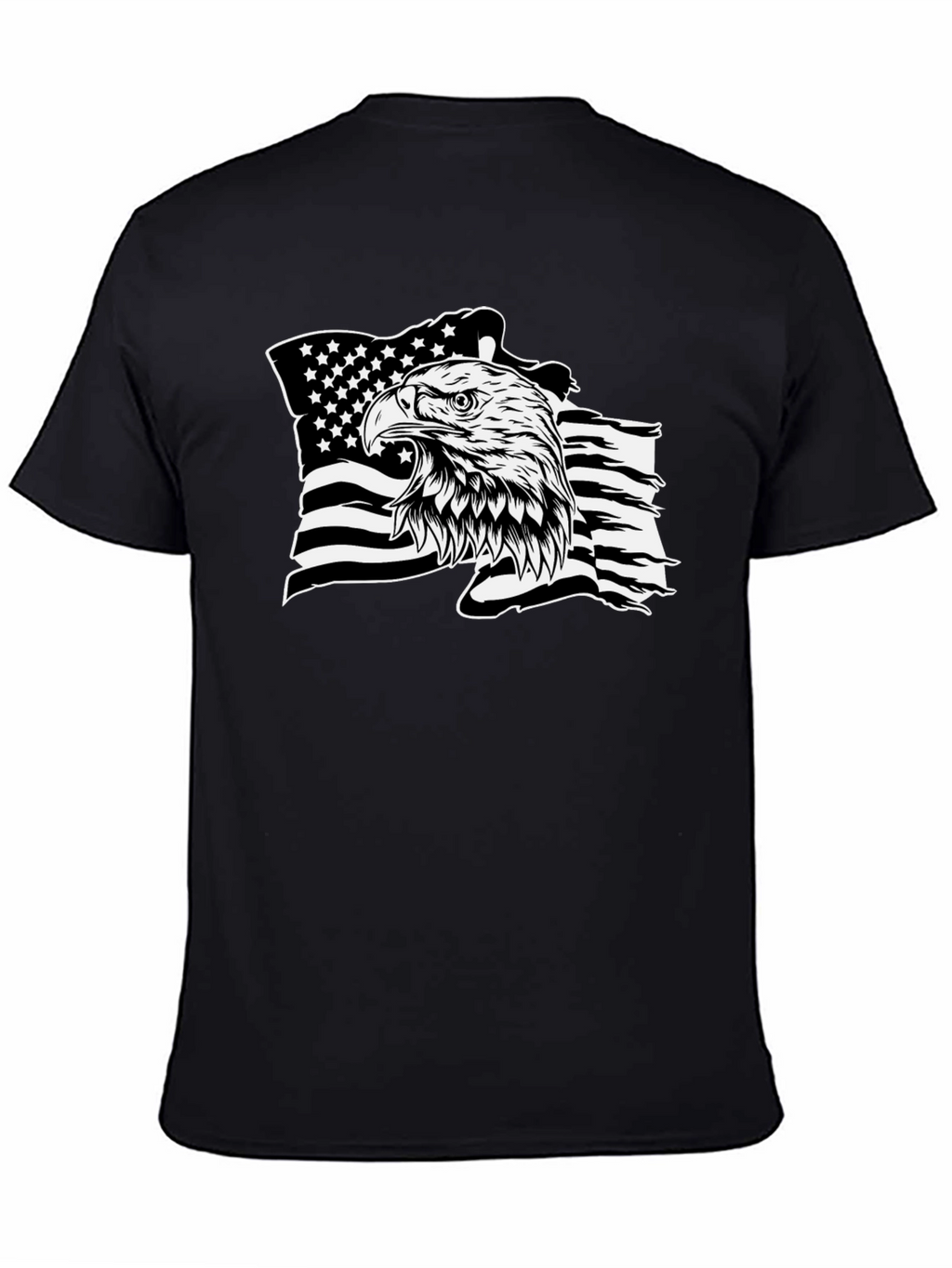 American Eagle Flag Graphic Black T-Shirt