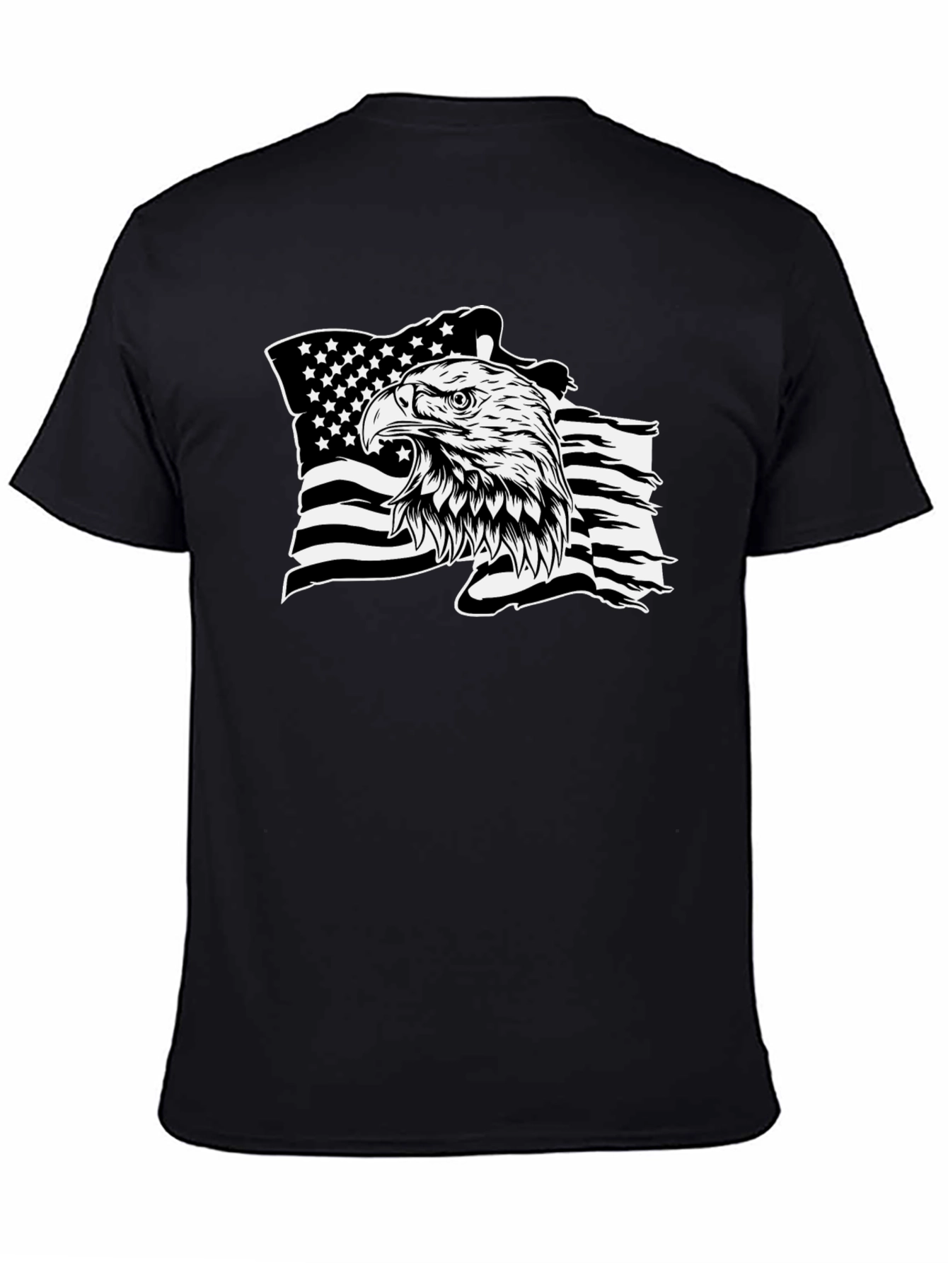 American Eagle Flag Graphic Black T-Shirt