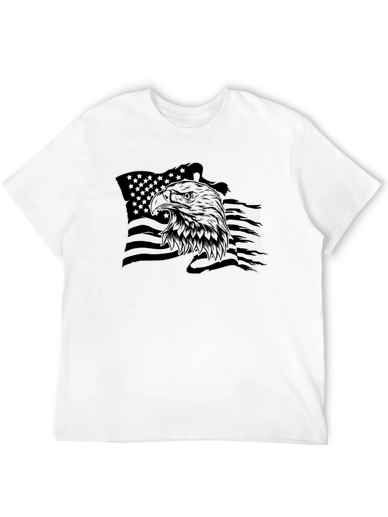 American Eagle Flag Graphic Black T-Shirt