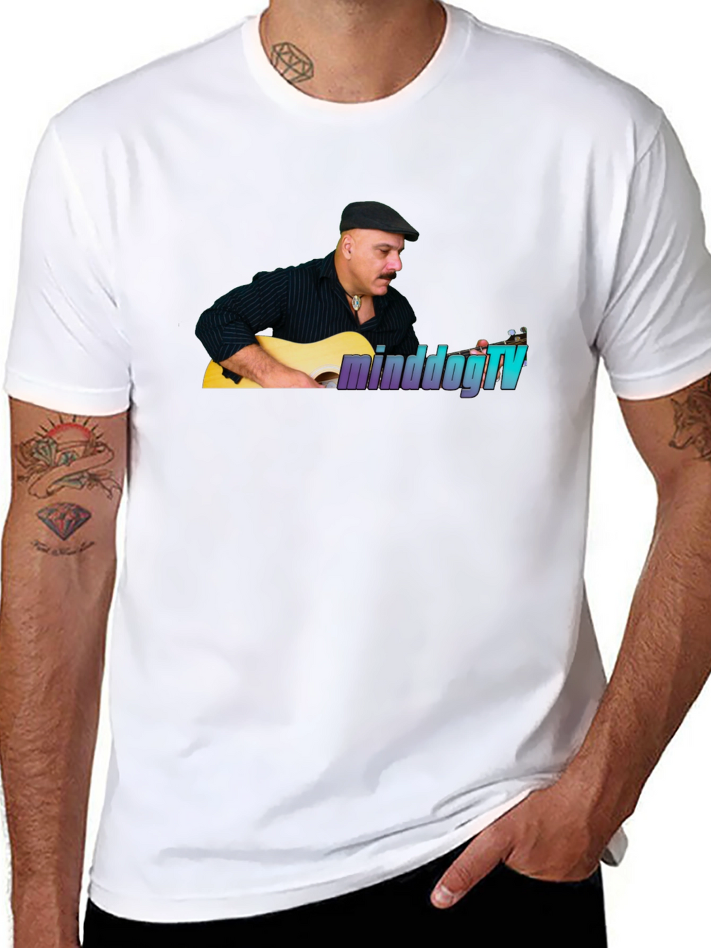 MinddogTV Guitarist Graphic Black T-Shirt