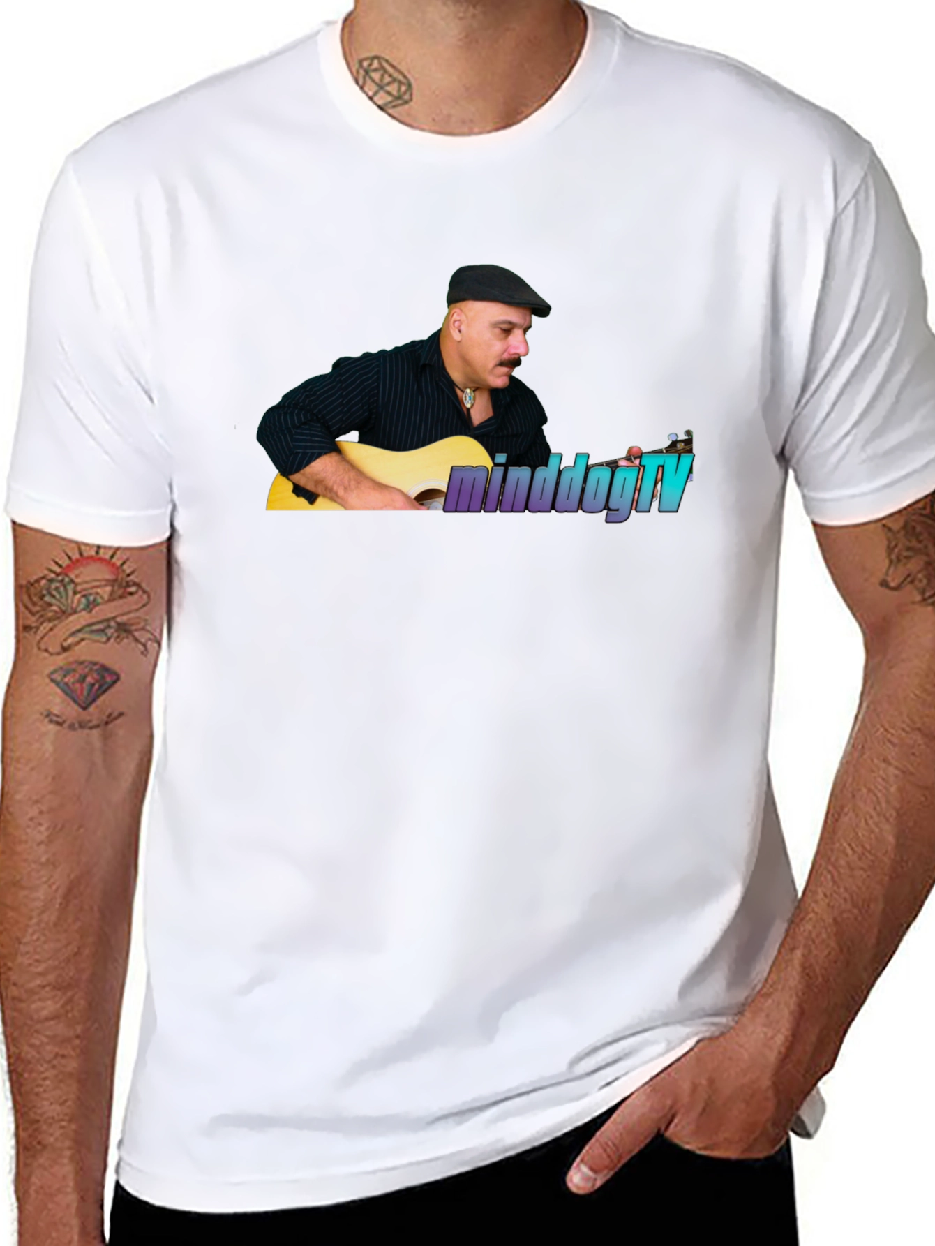 MinddogTV Guitarist Graphic Black T-Shirt