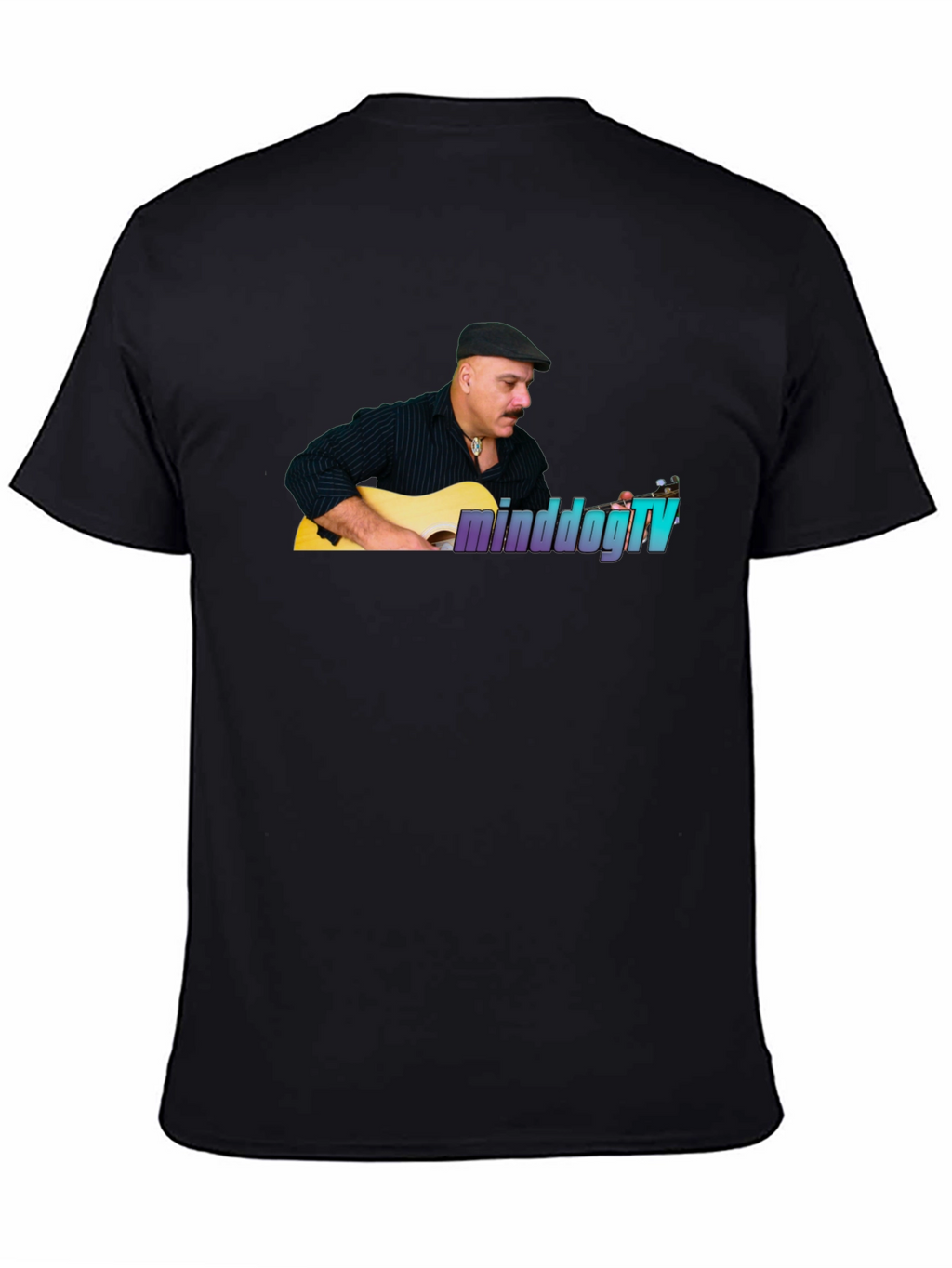 MinddogTV Guitarist Graphic Black T-Shirt