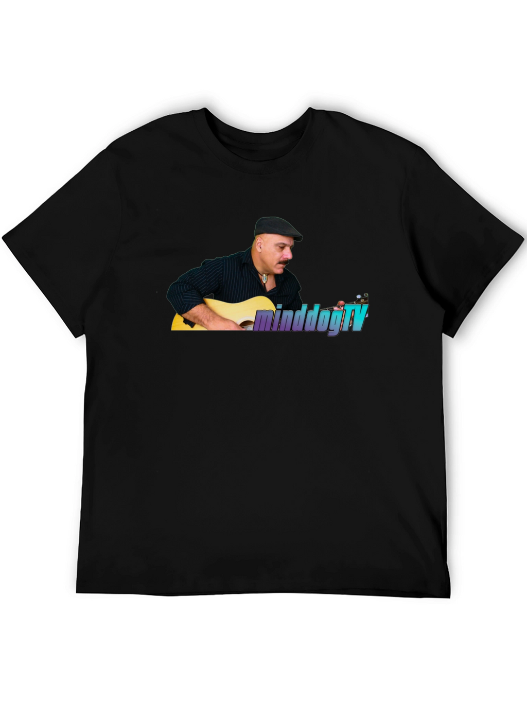 MinddogTV Guitarist Graphic Black T-Shirt