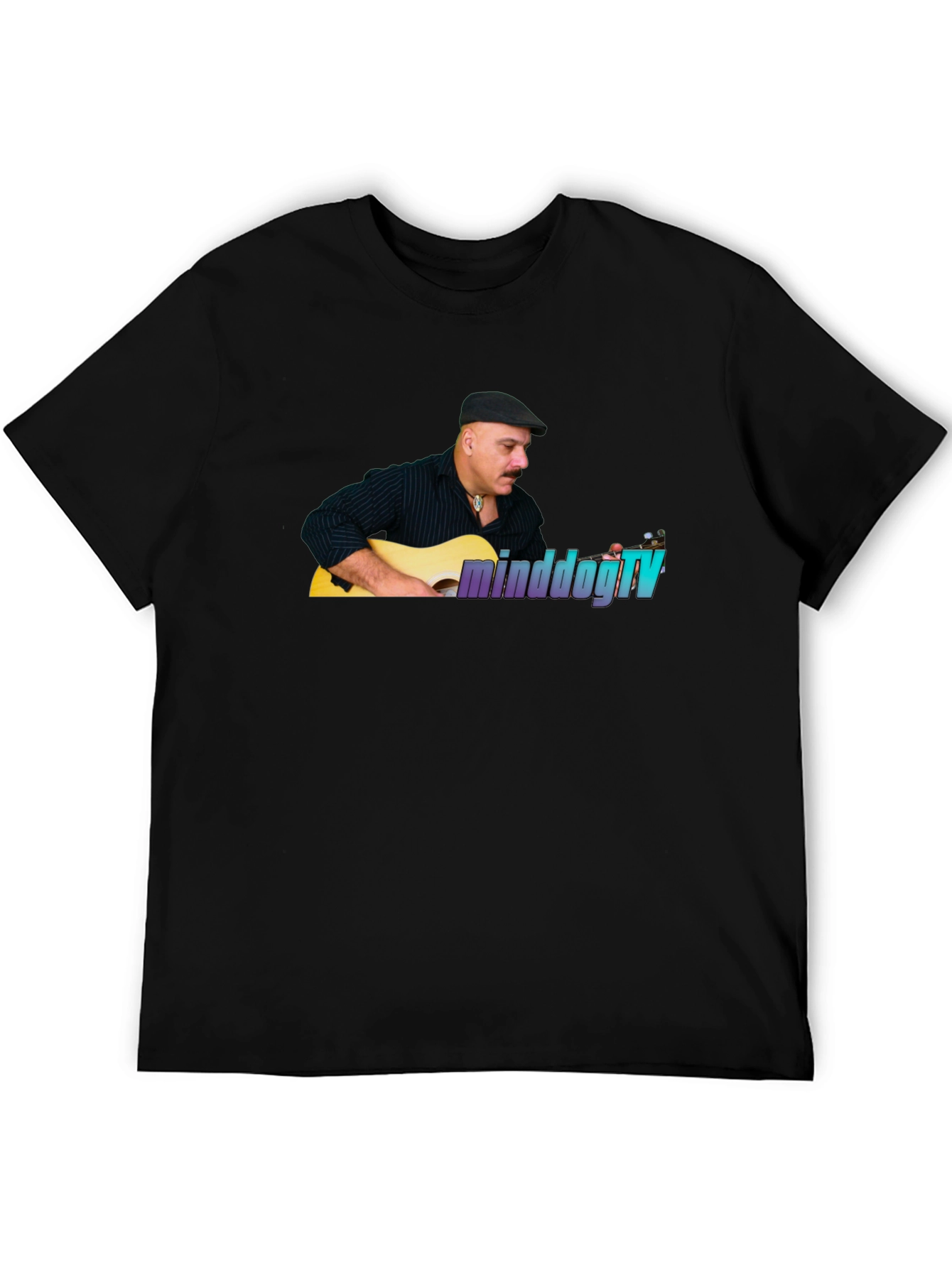 MinddogTV Guitarist Graphic Black T-Shirt