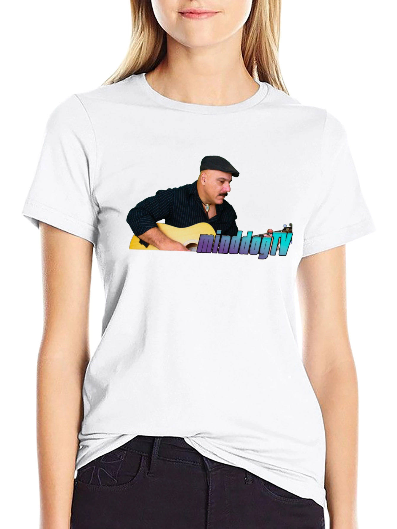 MinddogTV Guitarist Graphic Black T-Shirt
