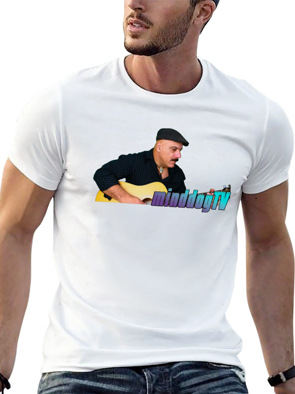 MinddogTV Guitarist Graphic Black T-Shirt