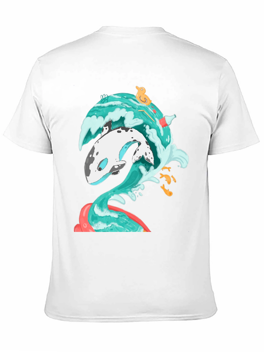 Whale Wave Graphic Tee - Unique Ocean Art T-Shirt