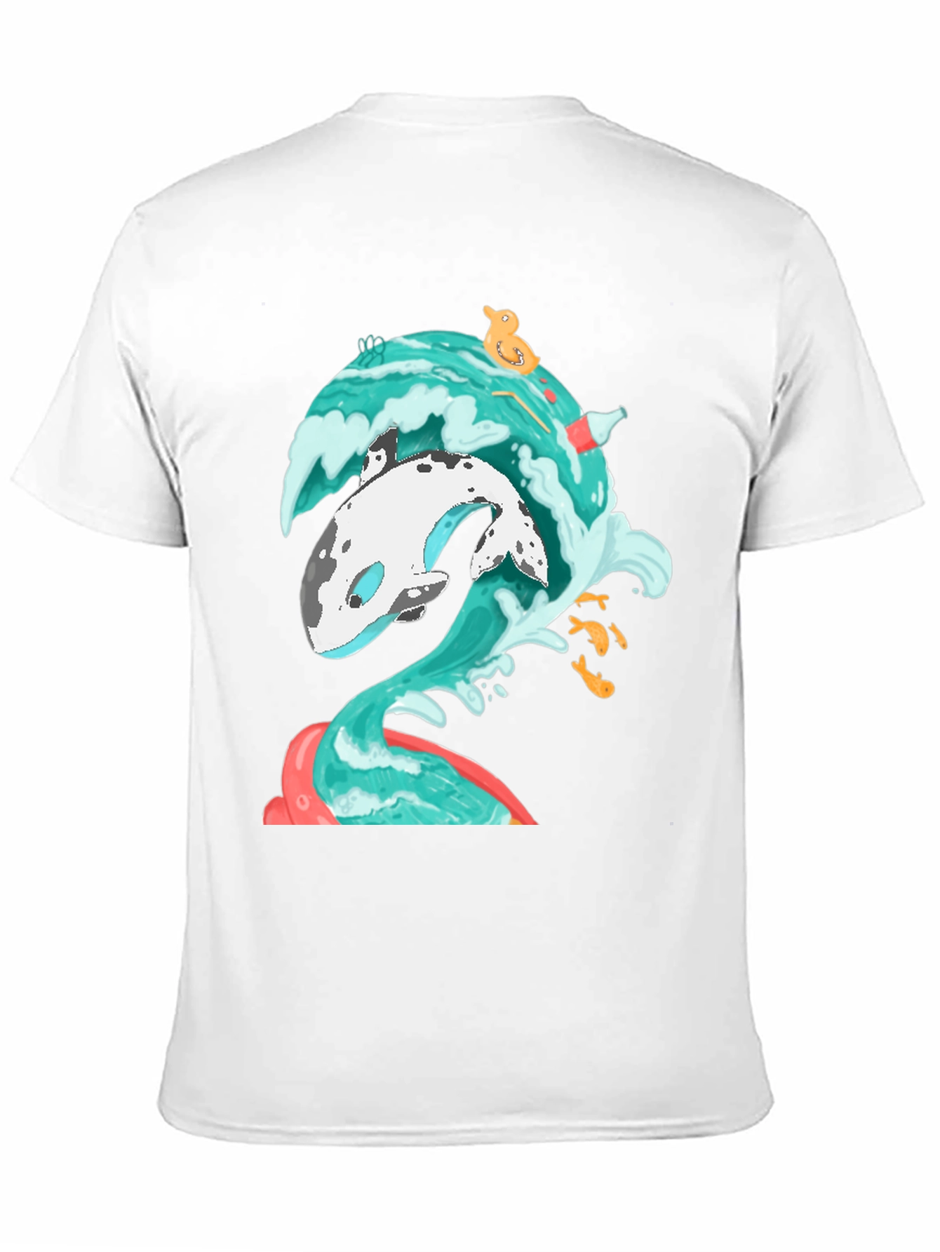 Whale Wave Graphic Tee - Unique Ocean Art T-Shirt