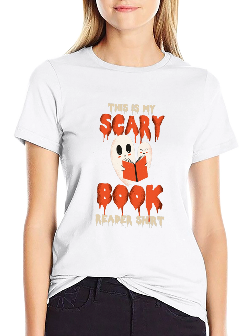 Scary Book Reader Shirt - Halloween Ghost Tee