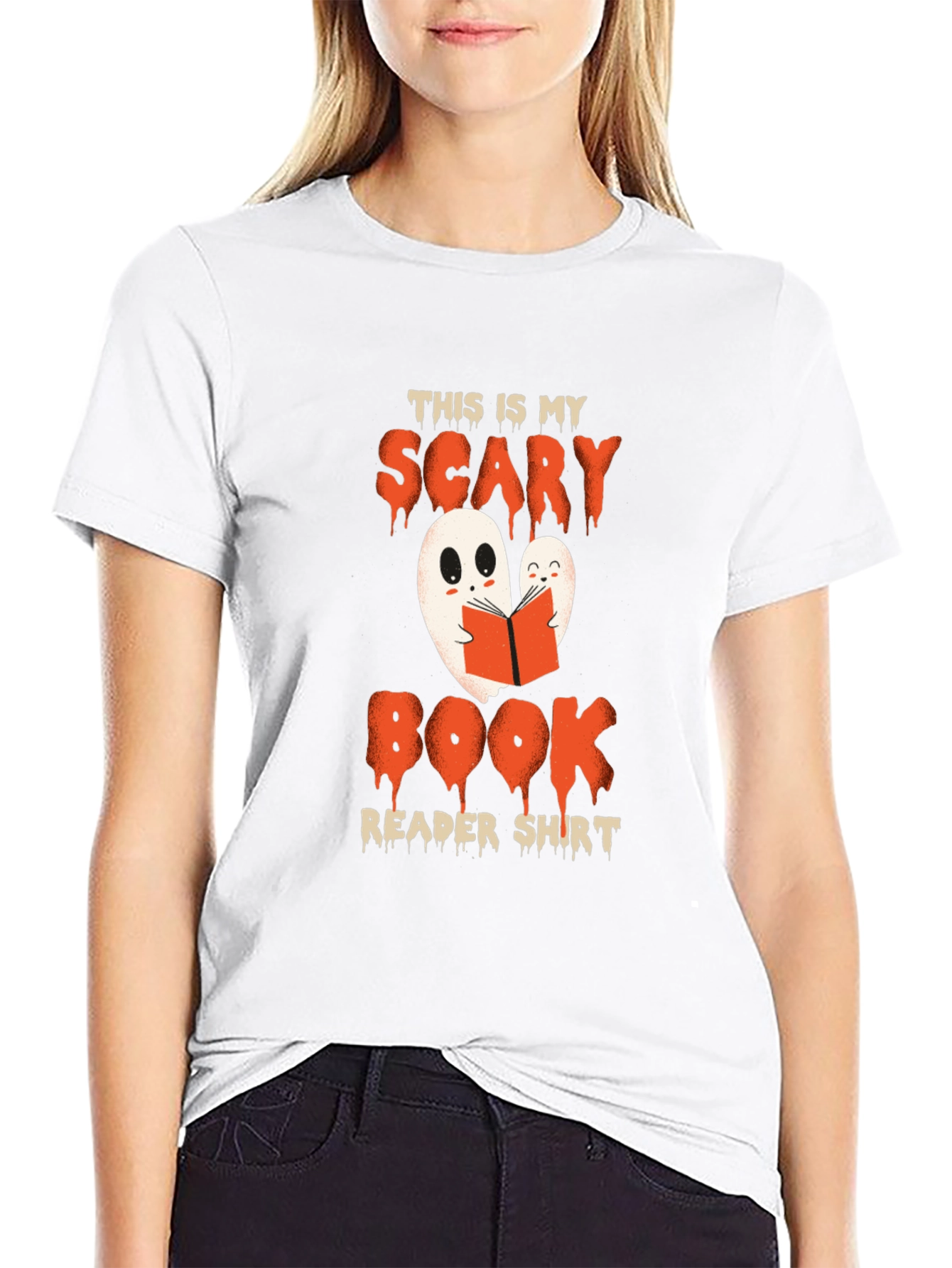 Scary Book Reader Shirt - Halloween Ghost Tee