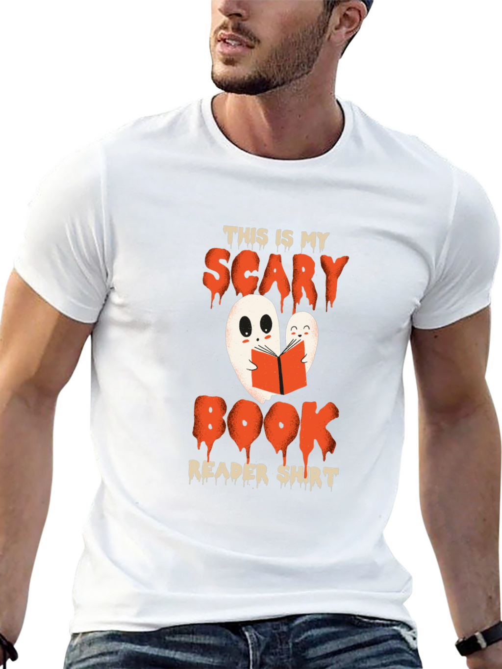 Scary Book Reader Shirt - Halloween Ghost Tee