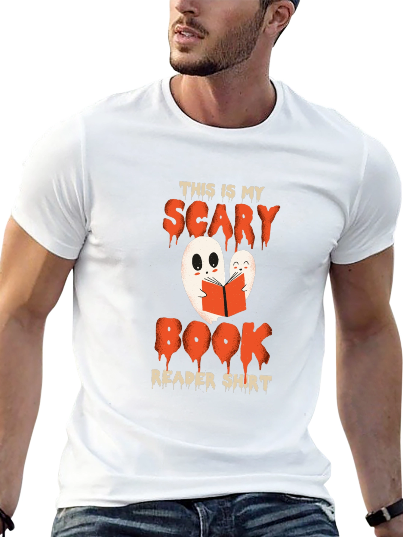 Scary Book Reader Shirt - Halloween Ghost Tee