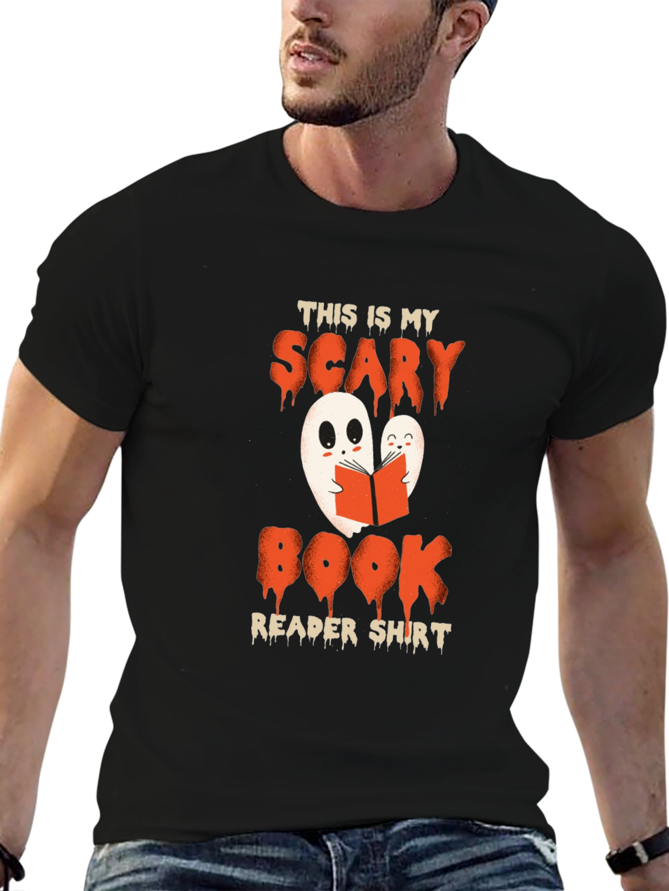 Scary Book Reader Shirt - Halloween Ghost Tee
